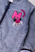 Minnie Mouse Baseball Denim Jacket Blue (1)