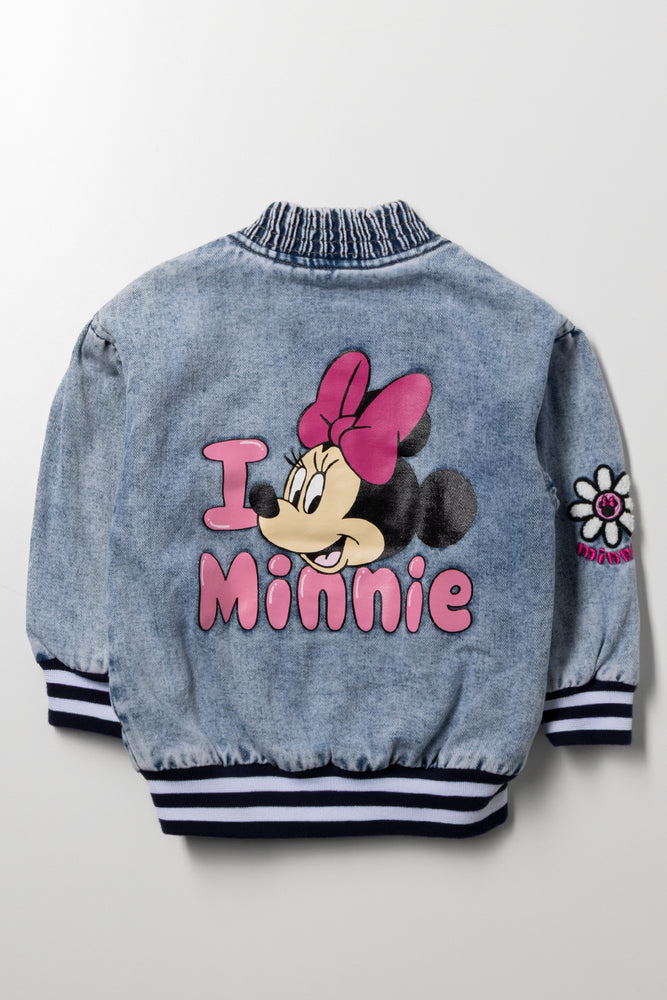 Minnie Mouse Baseball Denim Jacket Blue (2)