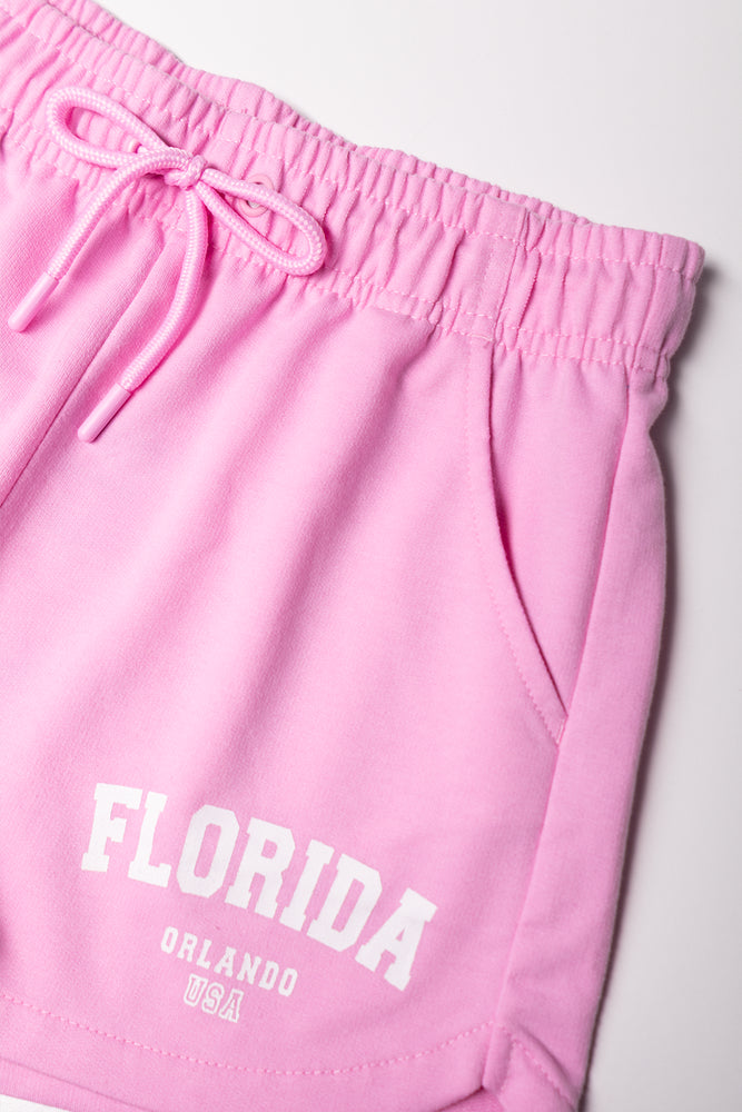 Fleece Shorts Pink (1)