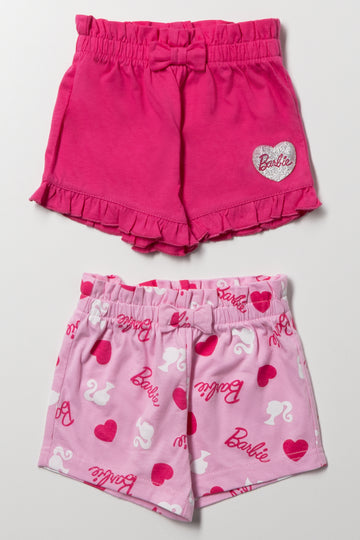 Barbie 2 Pack Shorts Pink