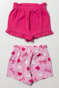 Barbie 2 Pack Shorts Pink (2)