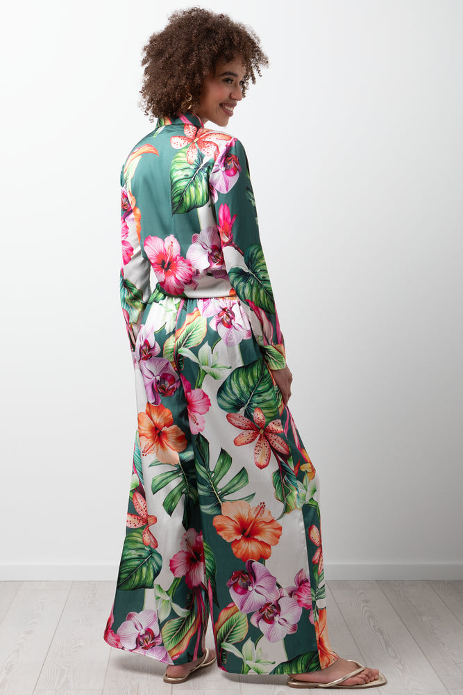 Relaxed Floral Satin Pants Multi (2)
