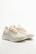 Mesh Lace Up Trainers Natural