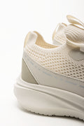 Mesh Lace Up Trainers Natural (3)