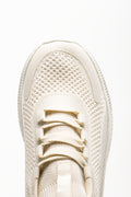 Mesh Lace Up Trainers Natural (4)
