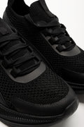 Mesh Lace Up Trainers Black (2)