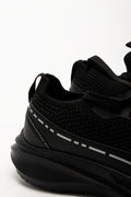 Mesh Lace Up Trainers Black (3)