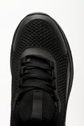 Mesh Lace Up Trainers Black (4)