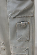 Cargo Denim Jeans Light Blue (4)