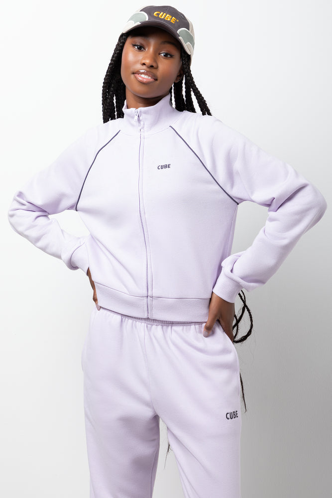 Zip Through Track Top Purple (2)
