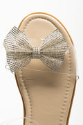 Sparkle Bow Sandals Natural (4)