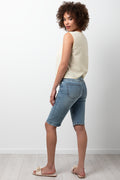 Ripped Bermuda Denim Shorts Blue (2)