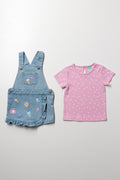 Dungaree Skort Set Light Blue (3)