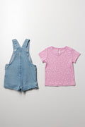 Dungaree Skort Set Light Blue (4)