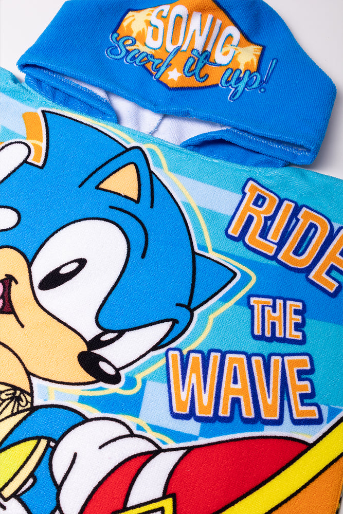 Sonic Hooded Towel Blue