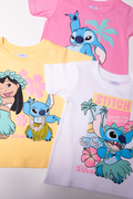 Lilo And Stitch 3 Pack T-Shirts Pink, Yellow And White (1)
