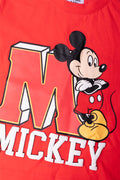 Mickey Mouse Short Sleeve T-Shirt Red (1)