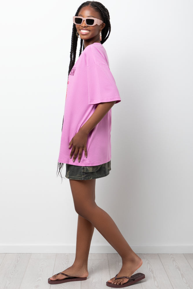 Oversized Graphic T-Shirt Pink