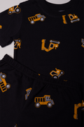2 Pack Truck Short Sleeve Pyjamas Black And Yellow (1)