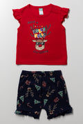 Toddler Girl Christmas Pyjama Set Red