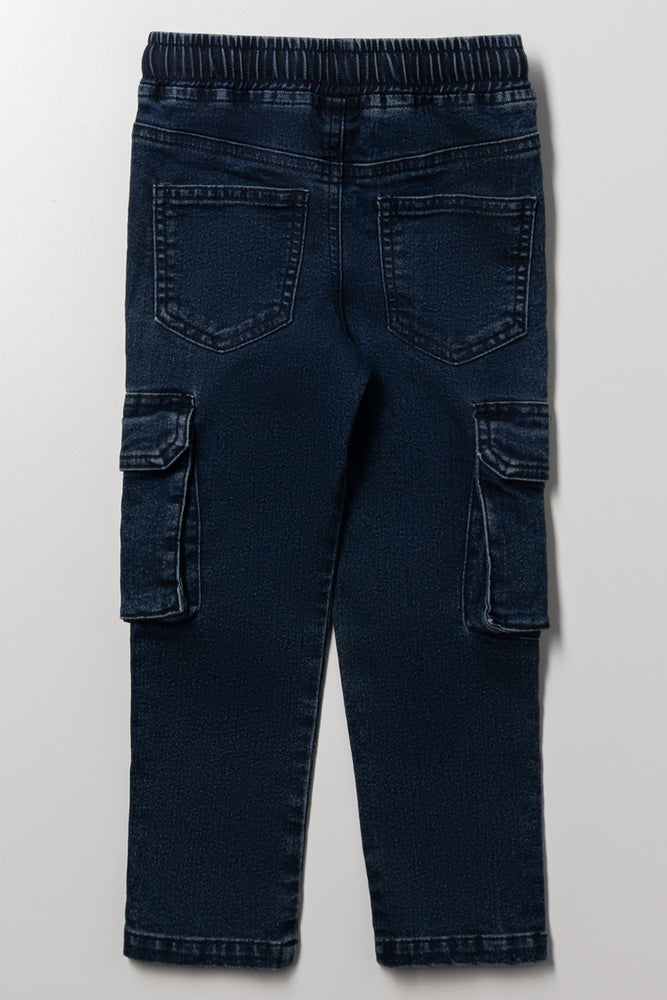 Cargo Denim Jeans Blue (3)