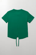 Tuxedo Pin Tuck T-Shirt Green (3)