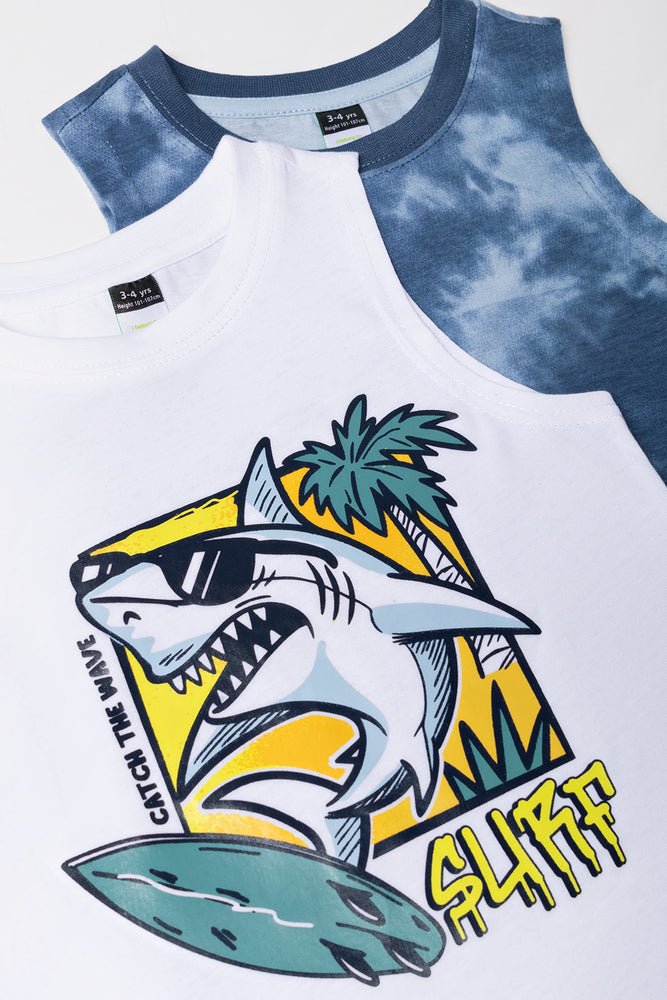 2 Pack Tie Dye Shark Vests Blue And White (1)