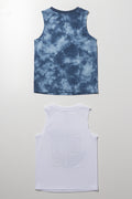 2 Pack Tie Dye Shark Vests Blue And White (2)
