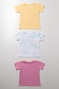 Hello Kitty 3 Pack T-Shirts Yellow, White And Pink (2)