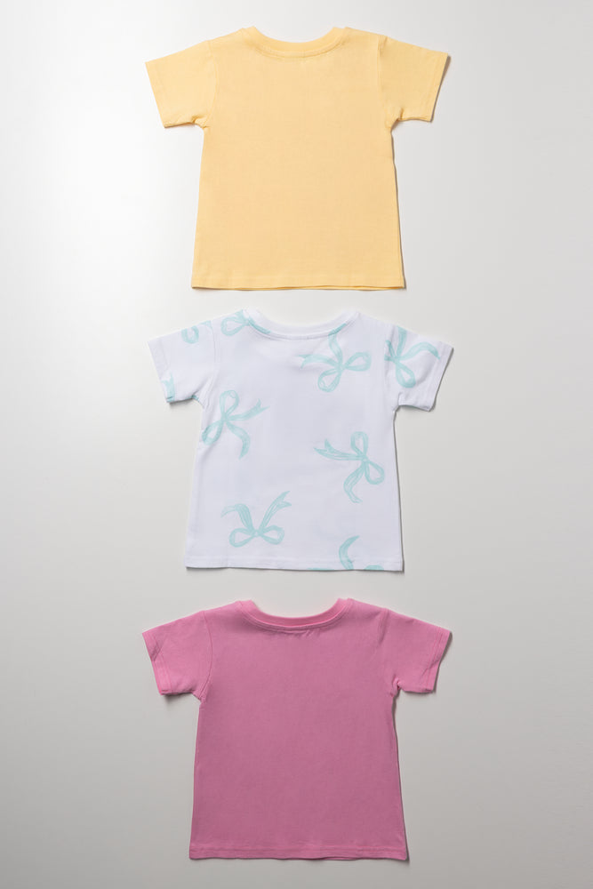 Hello Kitty 3 Pack T-Shirts Yellow, White And Pink (2)