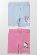 Hello Kitty 2 Pack Cycling Shorts Grey And Pink