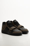 Basketball High Top Sneakers Brown