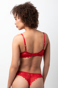 2 Pack Lace Non Padded Underwire Bras Black And Red (3)
