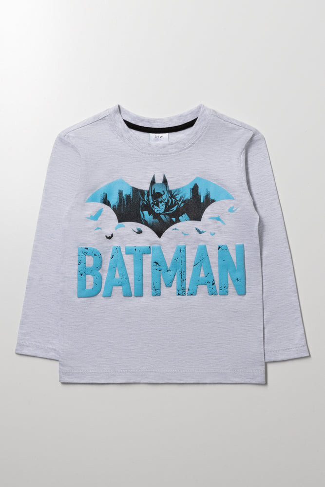 Batman Long Sleeve T-Shirt Grey Melange