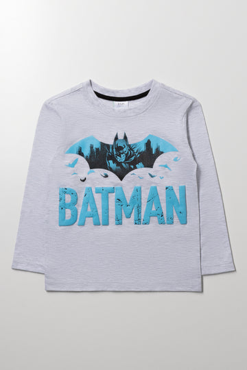 Batman Long Sleeve T-Shirt Grey Melange