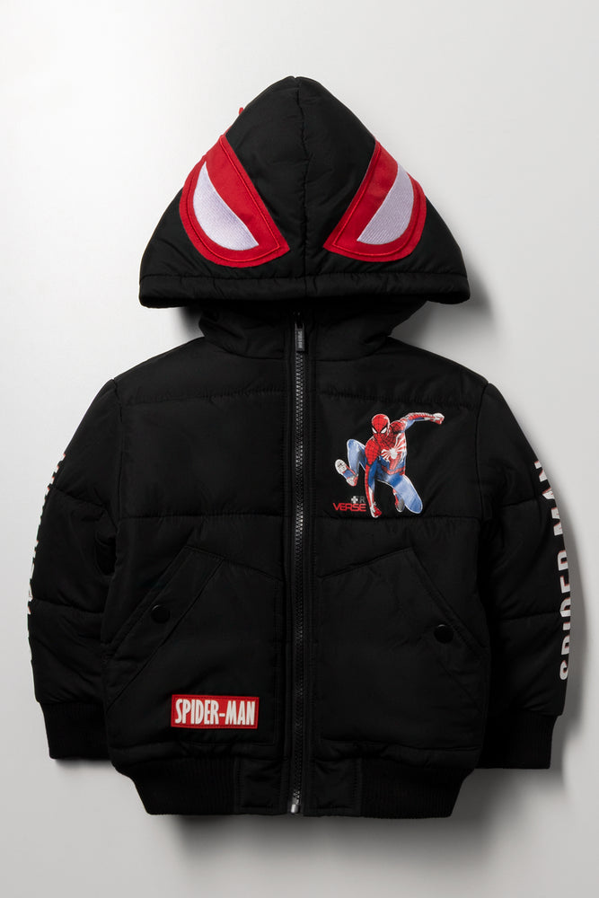 Spider-Man Puffer Jacket Black