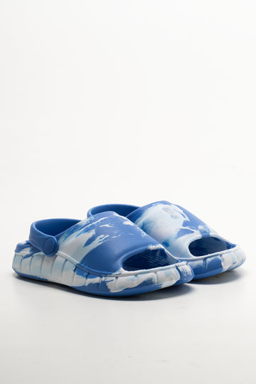 Moulded Slide Blue & White