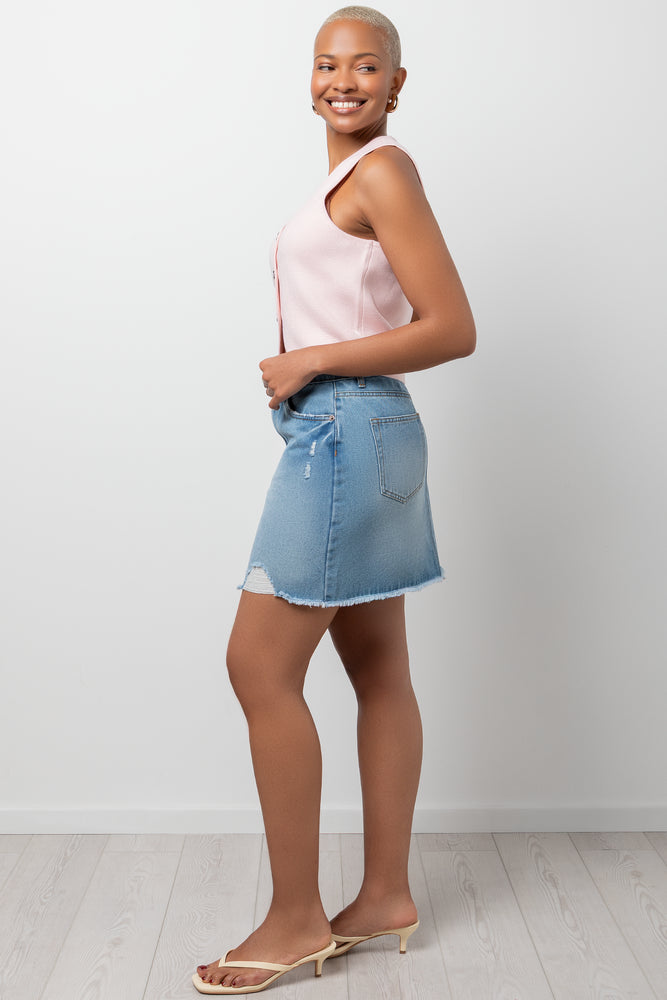 Sleeveless Knitwear Top Pink (1)