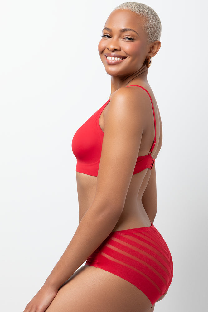 Bonded Bralette Red