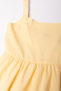 Strappy Tiered Dress Yellow (1)