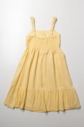 Strappy Tiered Dress Yellow (2)