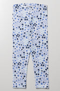 Floral Leggings Blue And White