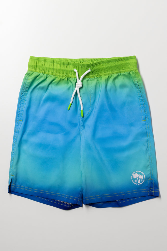Ombre Swim Shorts Blue And Green