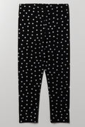Polka Dot Leggings Black (2)