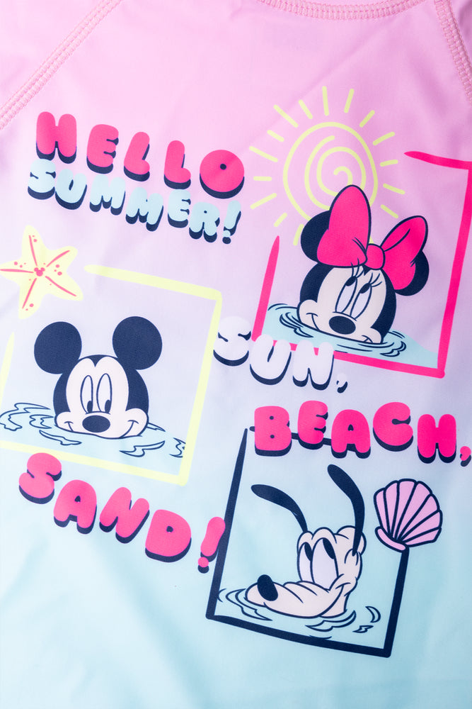 Minnie Mouse Ombre 2 Piece Swimsuit Pink And Blue (1)