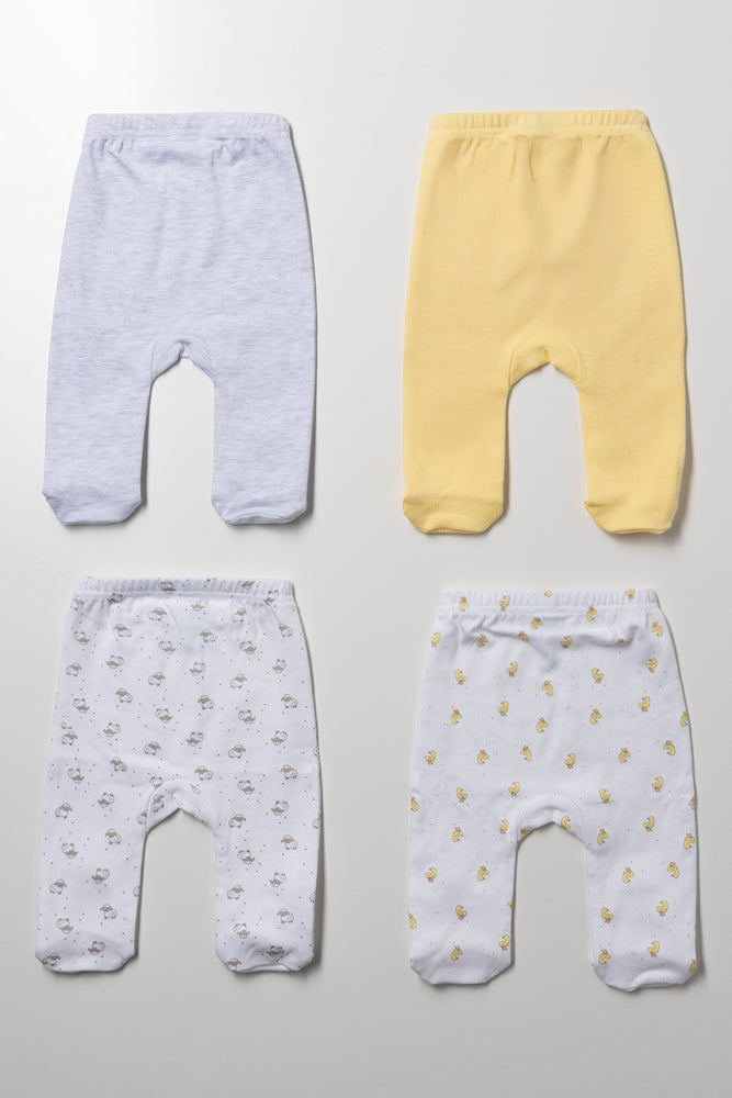 4 Pack Ducks And Sheep Leggings Yellow And Grey (2)