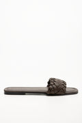 Weave Mule Sandals Brown (1)