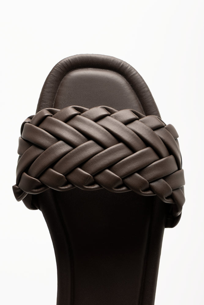 Weave Mule Sandals Brown (4)