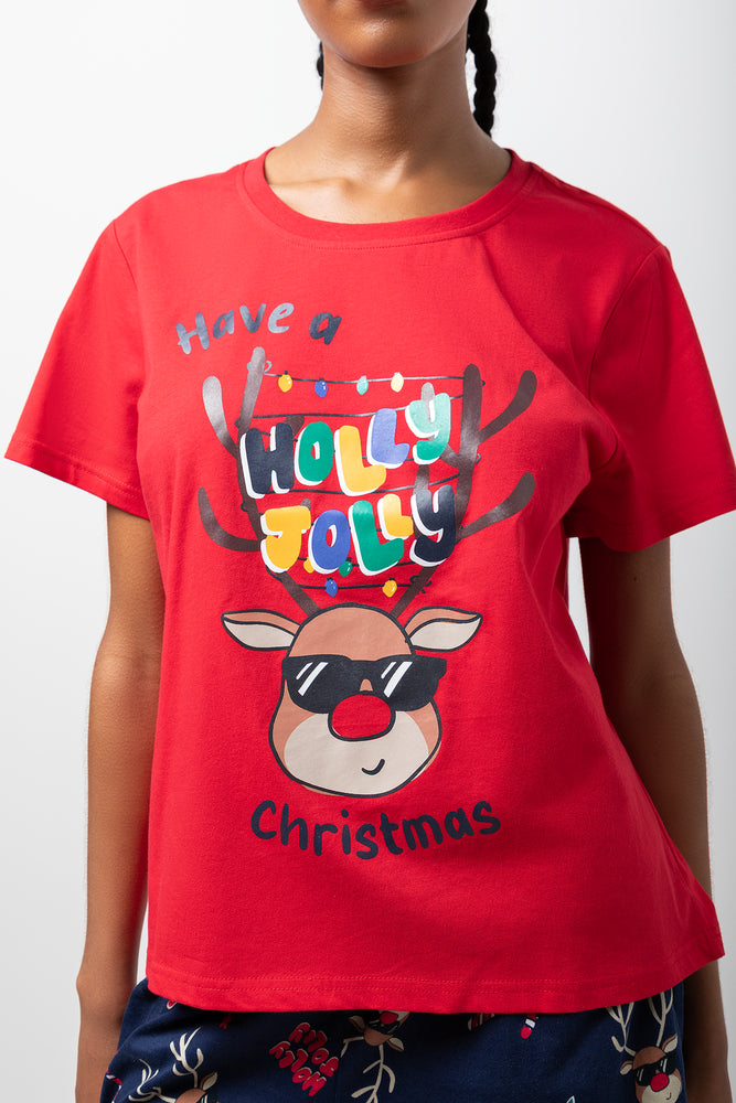 Christmas Pyjama Set Red (3)