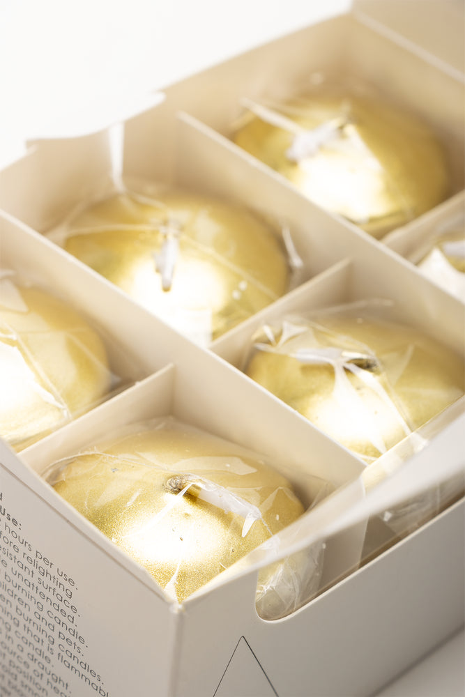 6 Pack Candles Gold (1)